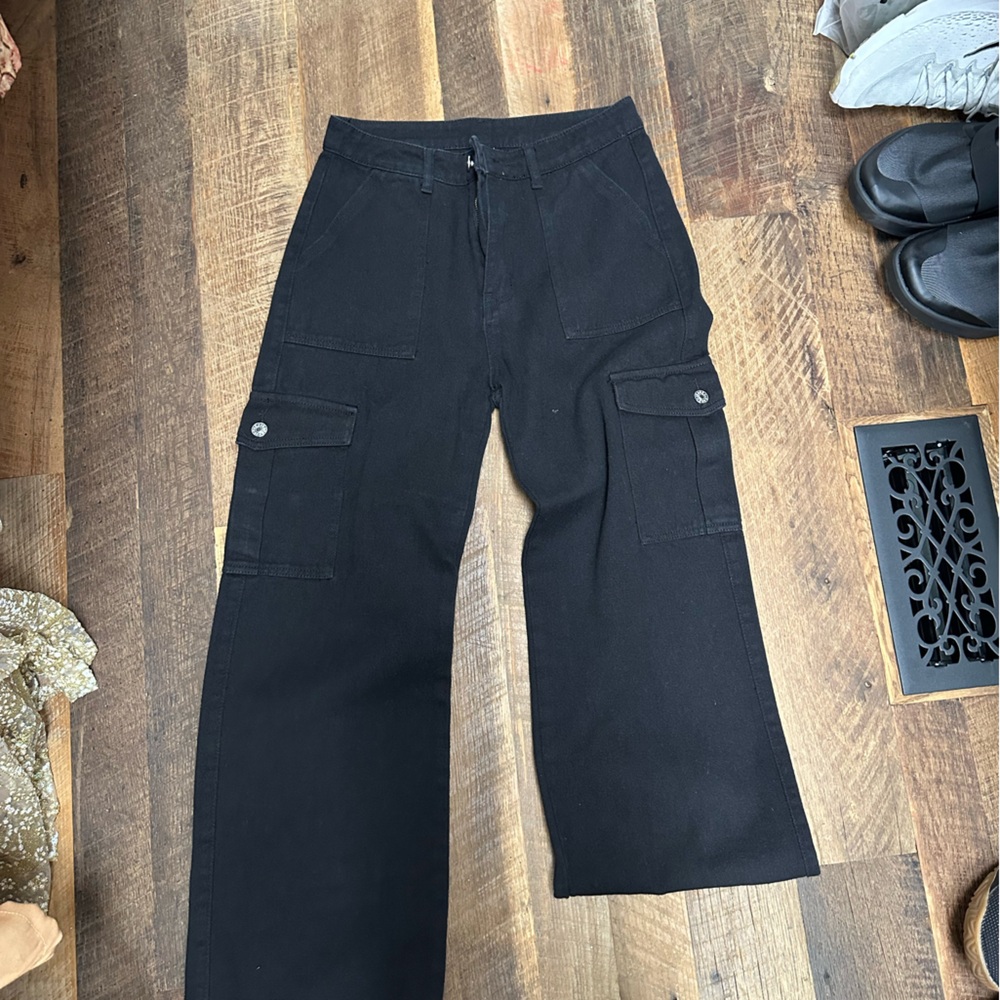 Cargo jeans size medium, black, cider, 100% cotton